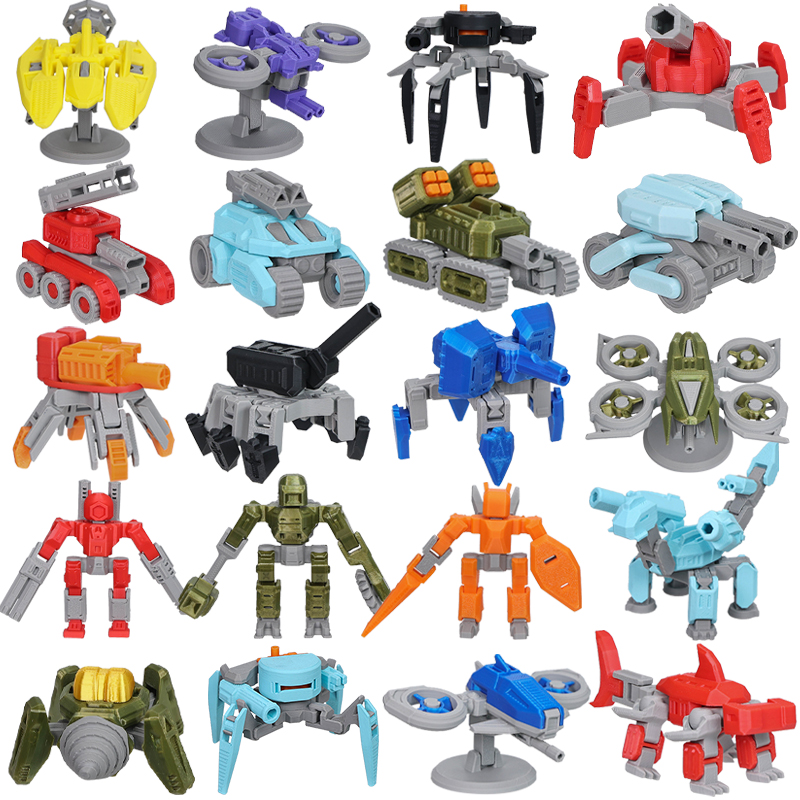 Drone 3D Modeling - 3Dプリント製ミニ戦闘機メカドローン戦車シリーズおもちゃ可動関節組み立て式キャラクターモデル子供向けおもちゃ