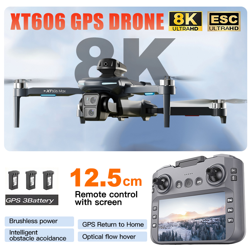 Drone Multispectral - XT606 MAX 3 バッテリー ドローン 4K