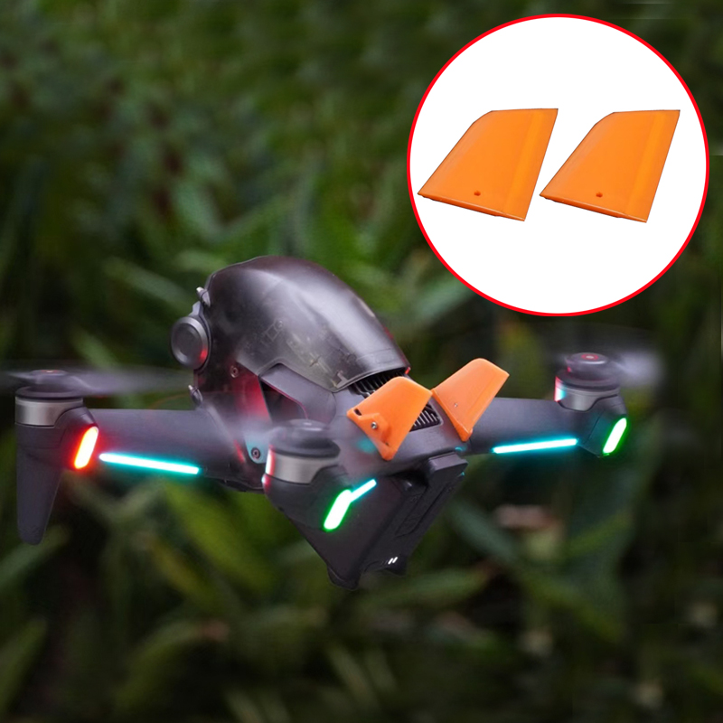 Drone 3D Modeling - 垂直尾翼空力飛行リア減速ドラッグ 3D プリントバランス尾翼修正アクセサリー DJI FPV RC