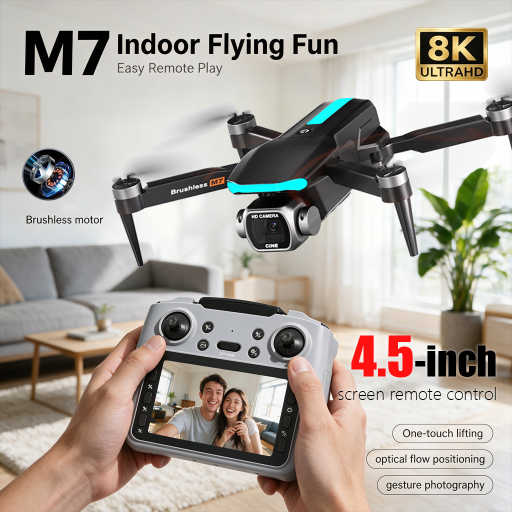 Drone Photogrammetry - 新型M7 RCドローン プロフェッショナル 8Kデュアルカメラ 折りたたみ式クアッドコプター ブラシレスGPS