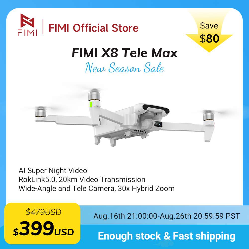 FIMI X8 Tele Max 新型ドローン 広角望遠カメ - Drone Thermal Imaging のレビューと価格