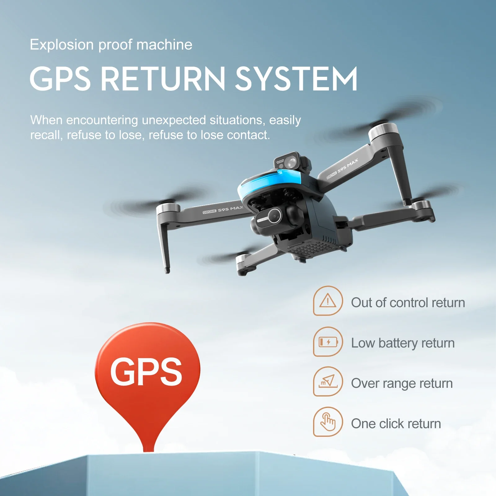 新しい S9S MAX ミニドローン 4K 2 軸 PTZ  - Drone Cinematic のレビューと価格
