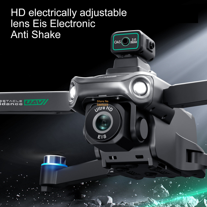リモコン付きクワッドコプタードローン,障害物回避,LEDスク - Drone Cinematic のレビューと価格