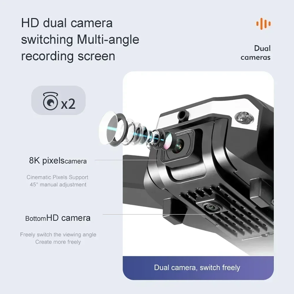G6 proドローン、8Kデュアルカメラ、5G GPS、折り - Drone Cinematic のレビューと価格